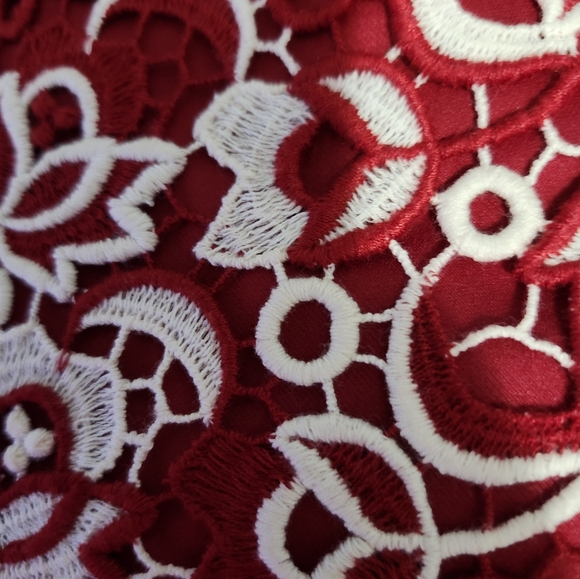 NWT Talbots Size 6 Pencil Skirt Red & White - Picture 4 of 14